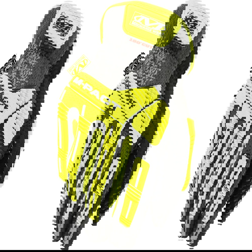 Cut-Resistant Gloves: Size L, ANSI Cut A5, Synthetic Leather